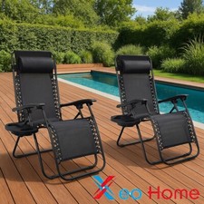 Garden Sun Loungers Set of 2