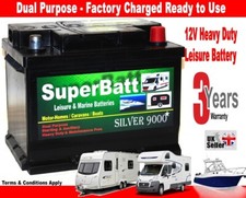 12V 65AH Leisure Battery SuperBatt LH65 Leisure Caravan & Marine Boat Range