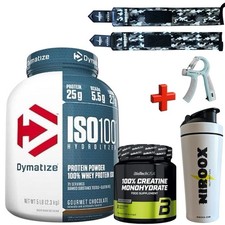 Dymatize ISO 100 HYDROLYZED Whey Protein Isolate 2264g +Biotech USA Creatine 300g