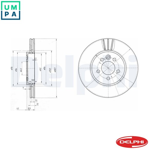 Brake disc bg3503 - bg3503, mg