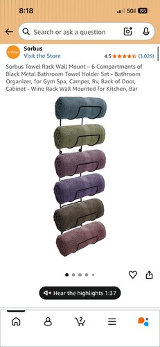 Sorbus towel rack holder - towel, holder-