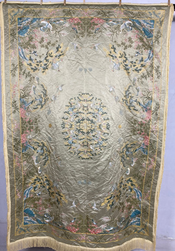 Antique chinese silk birds - chinese,