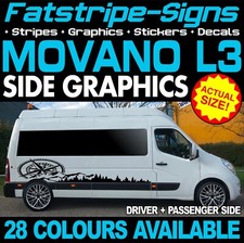 to fit VAUXHALL MOVANO L3 LWB GRAPHICS STICKERS DECALS CAMPER VAN MOTORHOME
