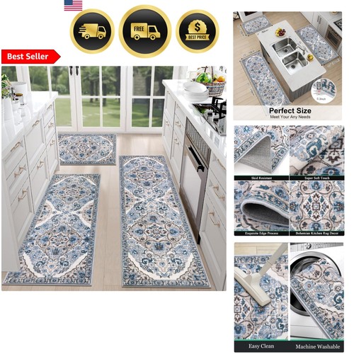 Hebe farmhouse kitchen rugs - farmhouse,