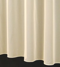 CREAM PLAIN WEIGHTED EDGE NET CURTAINS DROPS: 50" - 70" x WIDTHS 1-10 METRE