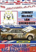 DECAL OPEL ASCONA 400 JIMMY McRAE RAC R. 1981 DnF (06)