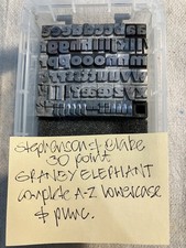 30 POINT S&B GRANBY ELEPHANT COMPLETE A-Z LOWERCASE PUNC LETTERPRESS PRINT TYPE