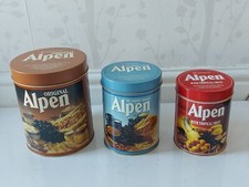 Vintage Alpen Rare Set Of 3 Nesting Storage Tins Weetabix Ltd Cereal 
