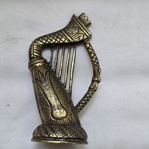 Brass celtic harp snowden - brass,