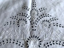 Antique White Linen Embroidery