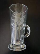 etched latte glass with Costa etched on it 