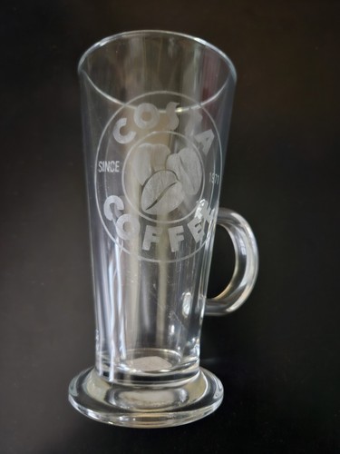 Etched latte glass with - latte,