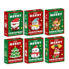 Santa Micro Building Blocks Christmas Gift Assorted Mini Bricks Kids 6/12 Set