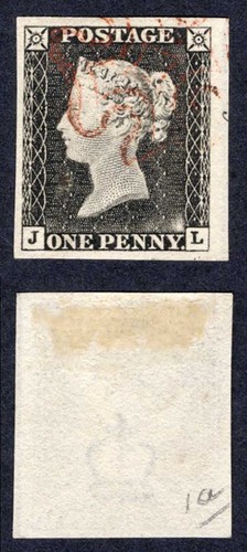 Penny black plate 1a - penny,