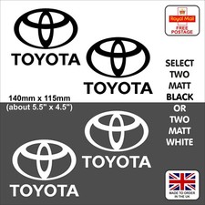 Set Of 2 TOYOTA Matt Black Or