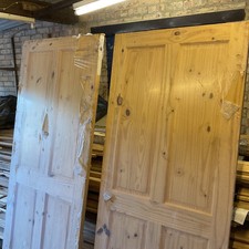 4 Panel Internal Pine Wood Doors x 2 