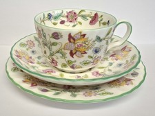 MINTON HADDON HALL BONE CHINA TEA CUP, SAUCER & PLATE.