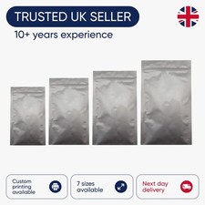 Mylar Foil Bags, Aluminium Sachet Pouch with GRIP SEAL Heat Seal Food Grade 