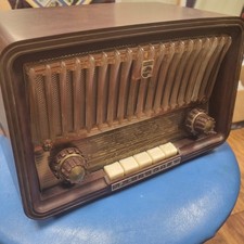 Vintage Philips Valve Radio Working Condition Made In Germany