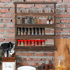 Wood 3-Tier Wall Mounted Spice