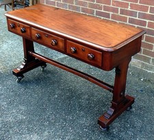 Victorian antique console hall table 3 drawers solid mahogany country house