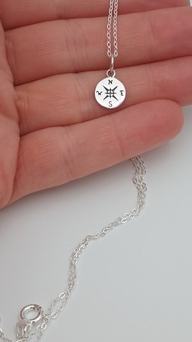 Compass necklace sterling - necklace,