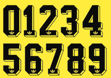 Felt 1970's 80s Football Shirt Soccer Numbers Heat Print Football Adidas Style x