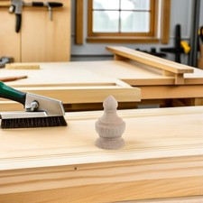  2 Pcs Solid Wood Carved