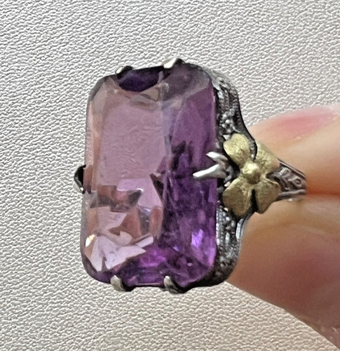 Antique large purple amethyst - antique,
