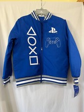 PlayStation Blue Bomber Jacket Kids DualSense Controller Logo Game Many sizes