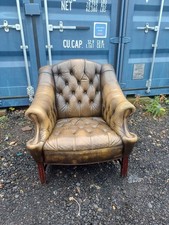 Chesterfield Chair, Leather Armchair. 
