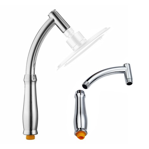 Chrome shower head extender - shower,