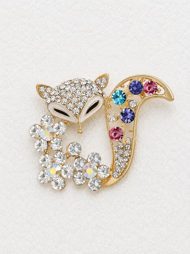 Beautiful fox brooch with - fox,