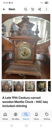 Antique hac wooden case mantle - hac,