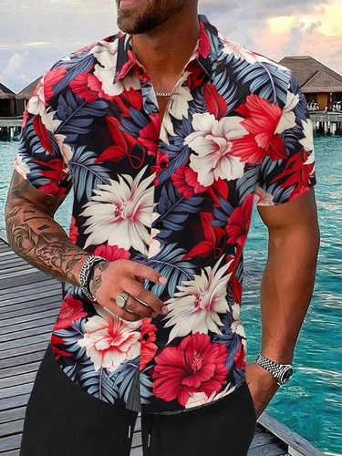 Mens holiday short sleeve - holiday,