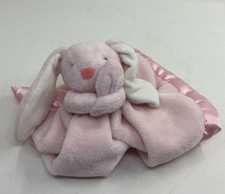 Carter's Pink Bunny Rabbit Baby Lovey Security Blanket Plush Satin Trim