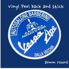 Autosalone Barberini Vespa Ape wasp Vinyl Sticker dealer dealership scooter px p