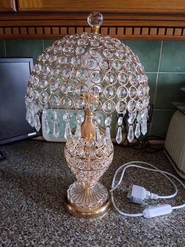 Crystal and rose - and, table