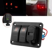 2 Gang Red LED Light Toggle