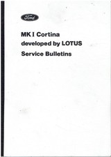 FORD LOTUS CORTINA Mk1 1600 T.CAM 1964 FACTORY SERVICE BULLETINS MANUAL *REPRO*