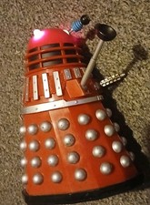 Doctor Who Talking Red Silver Dalek Product Enterprise 7" Figure Fully Working