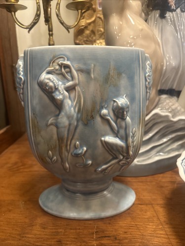 Rare pale blue art - blue, deco