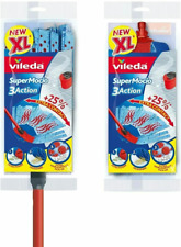 Vileda Supermocio 3 Action Xl Mop Extendable Pole With Extra Free Refill