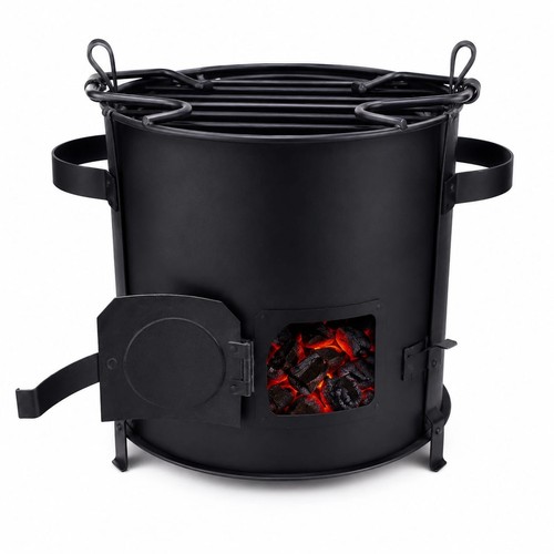 Camping rocket stove bbq grill - stove,