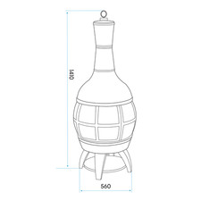 Dellonda Deluxe 360° Chiminea