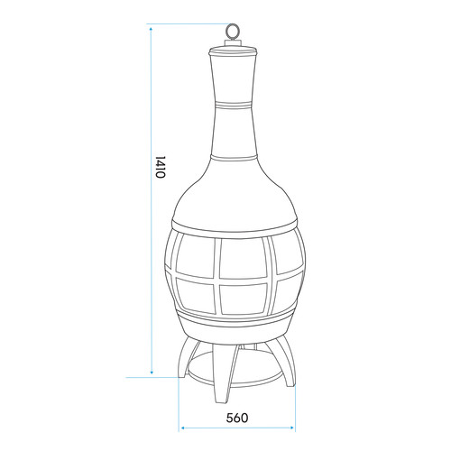 Dellonda deluxe 360 chiminea - dellonda, 360°