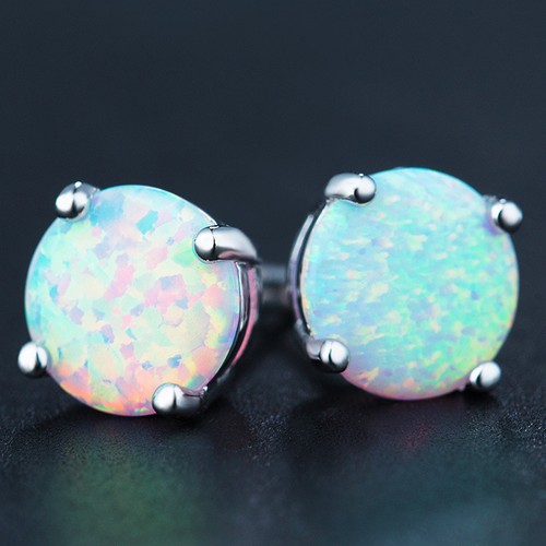 Dazzling round white fire - dazzling, opal