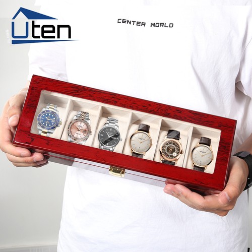 Grids wooden watch display - watch,