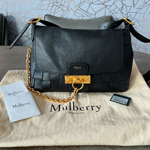 Mulberry black leather woven - mulberry,