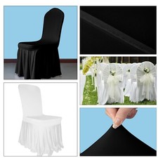 1-100 White Black Pleated